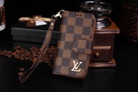 LV Samsung Note 4 Cases Covers Folio Coffee